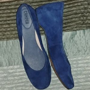 Camper blue suede flat shoes